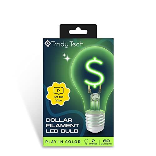 JARV - Dollar Shape Illumination Filament LED Bulb Trndy Tech 2W (60W Equivalent) E26 Base