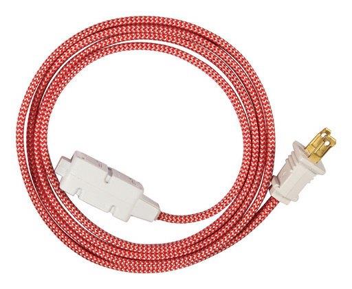 Fabcordz 3539251 6 Ft. 16-2 Indoor Red White Extension Cord