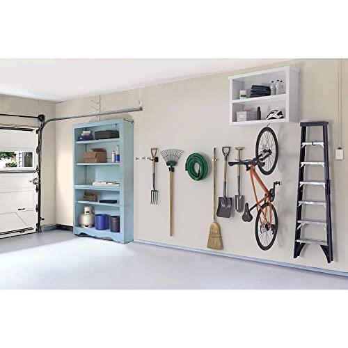 National Hardware N900-006 Garage Storage Tool Wall Hanger Hooks and Holder Clips for Brooms Rakes Bikes Ladders Gray