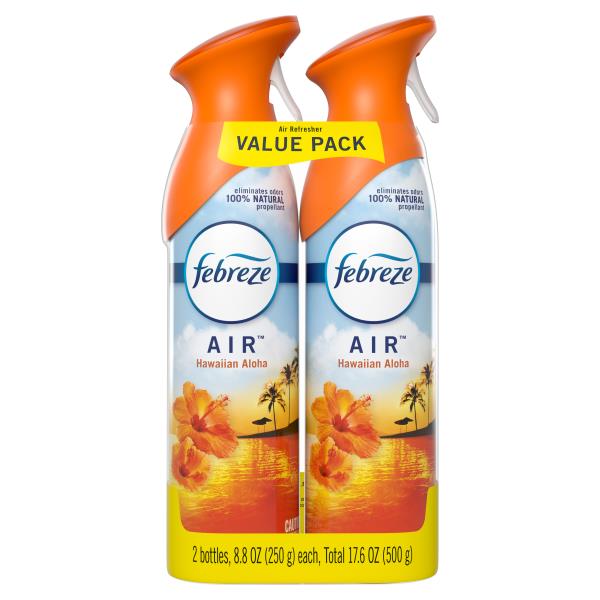 Febreze Odor-Fighting Air Freshener Hawaiian Aloha Pack of 2 8.8 Oz Each