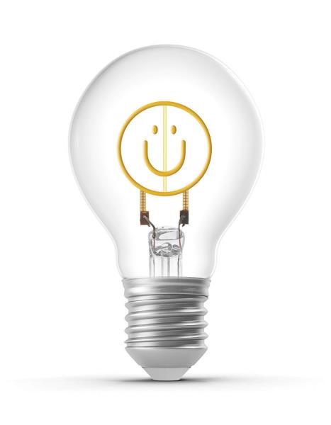 JARV - Smiley Face Shape Illumination Filament LED Bulb Trndy Tech 2W (60W Equivalent) E26 Base