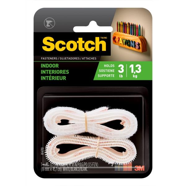 3/4 in. X 18 in. White Indoor Fasteners (1 Set-Pack)