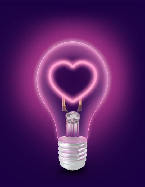 JARV - Heart Shape Illumination Filament LED Bulb  Trendy Tech 2W (60W Equivalent) E26 Base